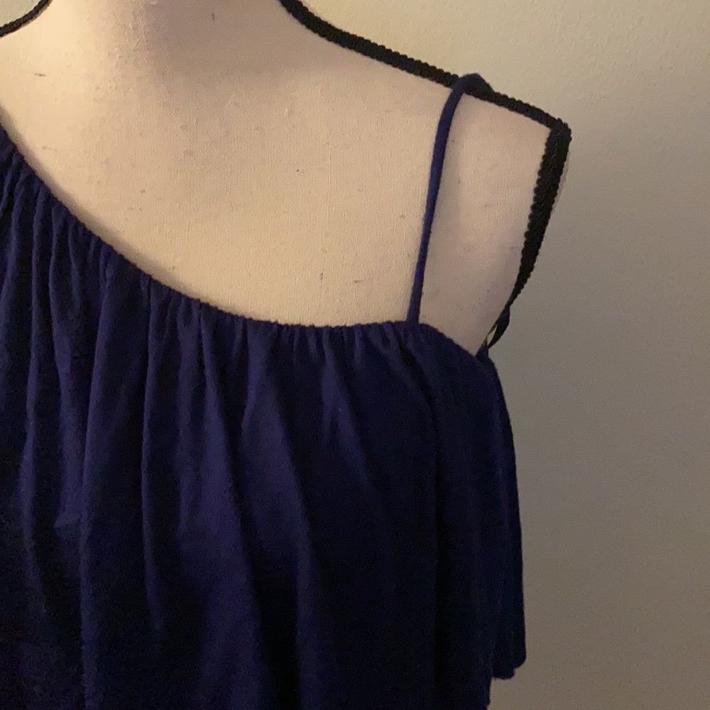 NWT Bailey 44 On The Town Blue One Shoulder Top S - Picture 7 of 12